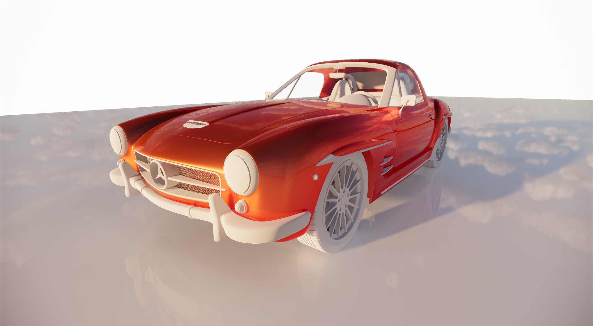 Clearcoat material with Enscape orange selected as the base color.